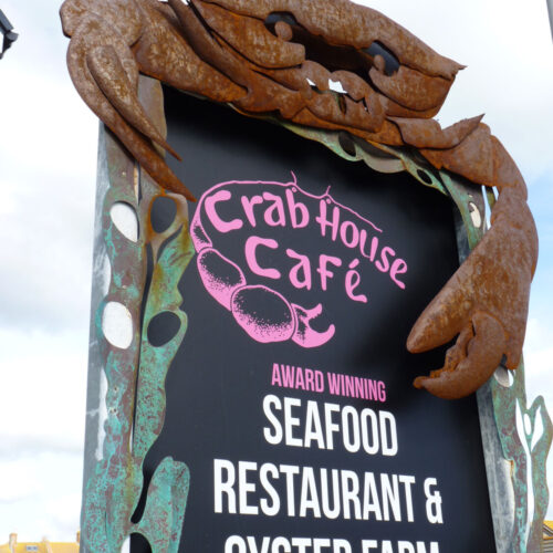 Crab House copper steel free standing