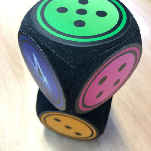 Merlin foamex dice cube 18