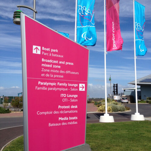 installation olympic games 2012 event flags way marker a