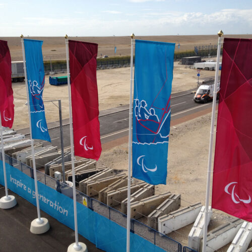 installation olympic games 2012 event flags way marker b