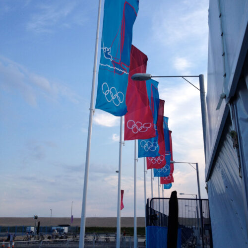 installation olympic games 2012 event flags way marker c 1